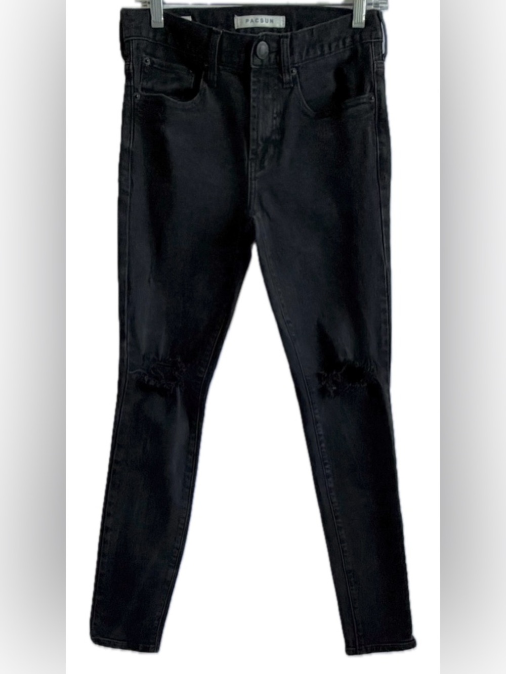 Women’s PacSun Black Distressed Skinny Jeans~Retail $49